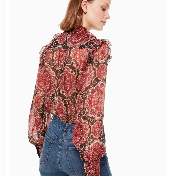 🎉HP🎉 Kate Spade Metallic Blouse. - Picture 2 of 6